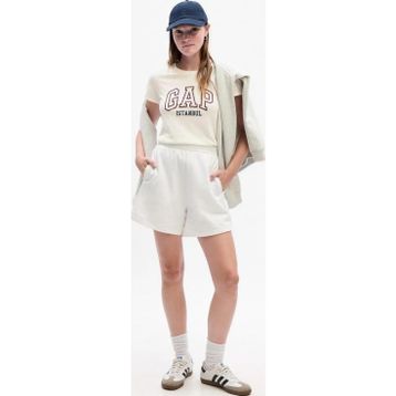 GAP 831201000 V-Frch Exc İstanbul Beyaz Günlük Stil Kadın T-shirt