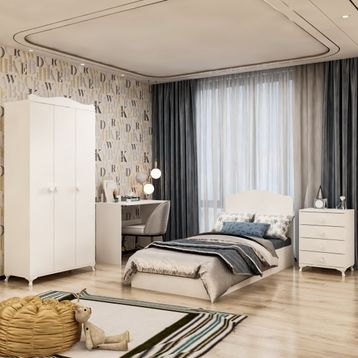 Garaj Home Beyaz Elit Genç Odası Takımı