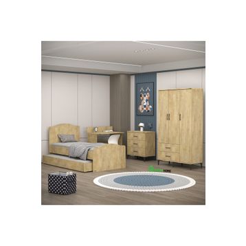 Garaj Home Meşe Yaren 3 Kapaklı Genç Odası Takımı