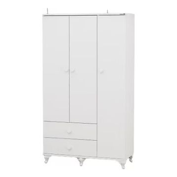 Garaj Home Yaren 3 Kapaklı 2 Çekmeceli Beyaz Dolap