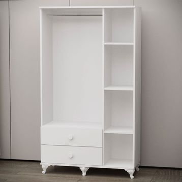 Garaj Home Yaren 3 Kapaklı 2 Çekmeceli Beyaz Dolap