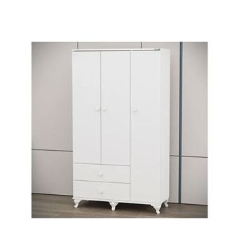Garaj Home Yaren 3 Kapaklı 2 Çekmeceli Beyaz Dolap