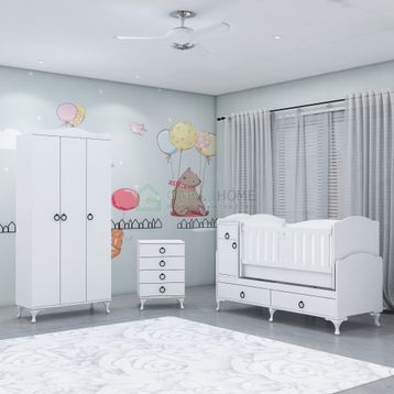 GarajHome Sude Asansörlü Yıldız 3 Kapaklı Bebek Odası Takımı