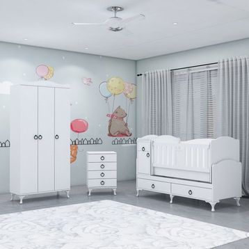 GarajHome Sude Asansörlü Yıldız 3 Kapaklı Bebek Odası Takımı