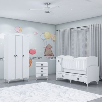 GarajHome Sude Asansörlü Yıldız 3 Kapaklı Bebek Odası Takımı