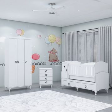 GarajHome Sude Asansörlü Yıldız 3 Kapaklı Bebek Odası Takımı