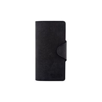 Garbalia Axel Crazy Siyah Deri Unisex Portföy Cüzdan