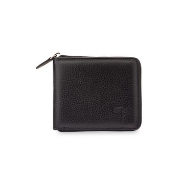 Garbalia Carole Siyah Deri Unisex Cüzdan