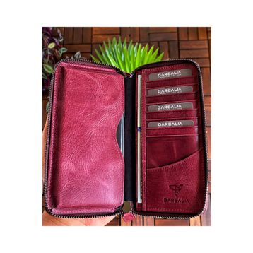 Garbalia Crazy Bordo Unisex Cüzdan
