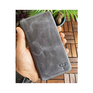Garbalia Crazy Gri Unisex Cüzdan