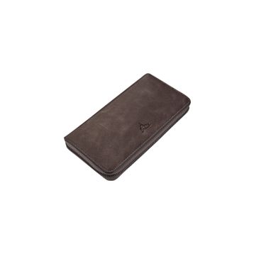 Garbalia Murphy Crazy Gri Deri Unisex Cüzdan
