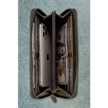 Garbalia Murphy Crazy Yeşil Deri Unisex Cüzdan