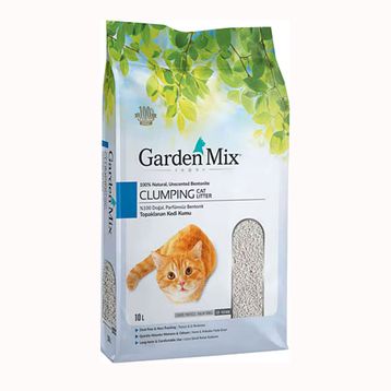 Garden Mix 10 lt Bentonite Parfümsüz Kalın Taneli Kedi Kumu