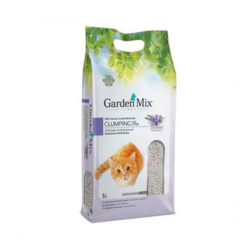 Garden Mix 5 lt Lavanta Kokulu Topaklanan İnce Taneli Bentonit Kedi Kumu
