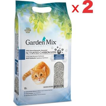 Gardenmix 2x10 lt Aktif Karbonlu İnce Taneli Bentonit Kedi Kumu