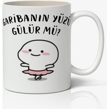 Garibanın Yüzü Gülür Mü Yazılı Baskılı Kupa