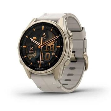 Garmin Fenix 8 Amoled Sapphire Soft Gold 43 mm Kireçtaşı Akıllı Saat