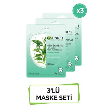 Garnier 28 gr Nem Bombası Ferahlatıcı Kağıt Yüz Maskesi