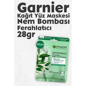 Garnier 28 gr Nem Bombası Ferahlatıcı Kağıt Yüz Maskesi