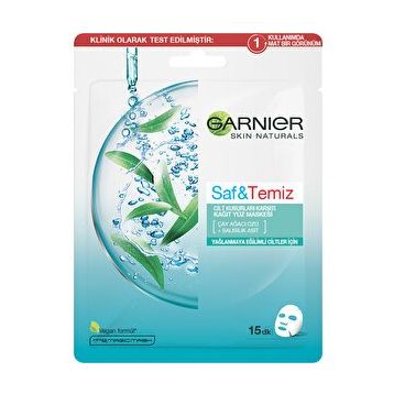 Garnier 28 gr Saf & Temiz Cilt Kusurları Karşıtı Kağıt Yüz Maskesi