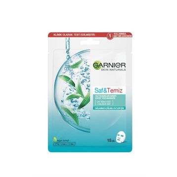 Garnier 28 gr Saf & Temiz Cilt Kusurları Karşıtı Kağıt Yüz Maskesi