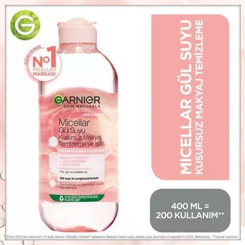 Garnier 400 ml Mucize Su Gül Suyulu Yüz Temizleme Suyu