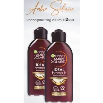 Garnier Ambre Solaire Ideal Bronzluk 2x200 ml Bronzlaştırıcı Yağ