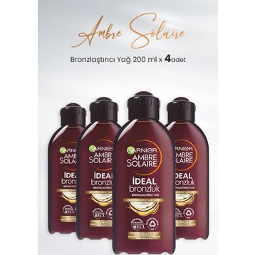 Garnier Ambre Solaire Ideal Bronzluk 4x200 ml Bronzlaştırıcı Yağ