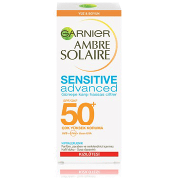 Garnier Ambre Solaire Sensitive Advanced 50 ml Spf50+ Koruyucu Yüz Kremi