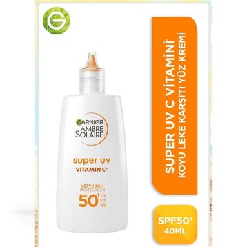 Garnier Ambre Solaire Super UV Vitamin C 40 ml SPF 50+ Leke Karşıtı Güneş Koruyucu