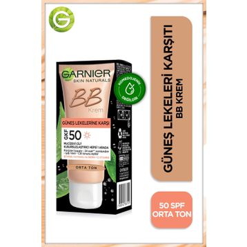 Garnier BB Krem GFK 50 Orta Ton Güneş Lekelerine Karşı Koruyucu