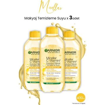 Garnier C Vitamini Micellar Kusursuz 3x400 ml Makyaj Temizleme Suyu