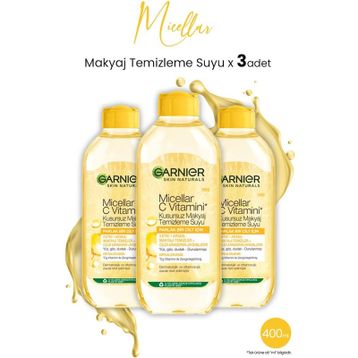 Garnier C Vitamini Micellar Kusursuz 3x400 ml Makyaj Temizleme Suyu