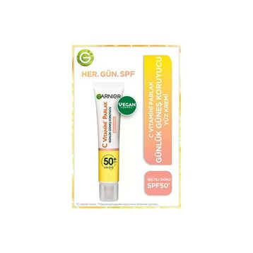 Garnier C Vitamini Parlak Fluid Yüz Kremi Işıltılı Doku SPF50 40 ML 2 Adet Güneş Koruyucu