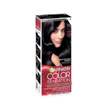 Garnier Çarpıcı Renkler 1.0 Ekstra Yoğun Siyah Kalıcı Krem Saç Boyası