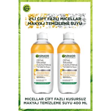Garnier Çift Fazlı Micellar 2x400 ml Makyaj Temizleme Suyu