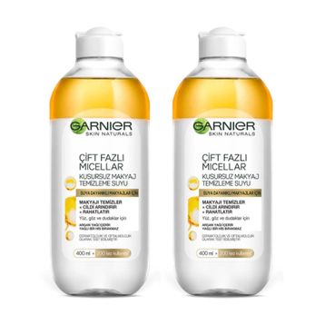 Garnier Çift Fazlı Micellar 2x400 ml Makyaj Temizleme Suyu