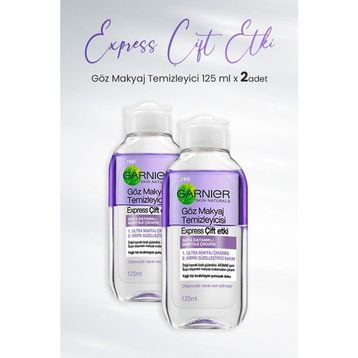 Garnier Express Çift Etkili 2x125 ml Göz Makyaj Temizleyicisi