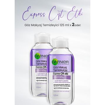 Garnier Express Çift Etkili 2x125 ml Göz Makyaj Temizleyicisi