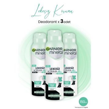 Garnier Ferah Koku 3x150 ml Mineral Lekesiz Koruma Deodorant