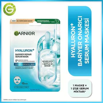Garnier Hyalüron+ Bariyer Onarıcı Serum 2x28 gr Yüz Maskesi