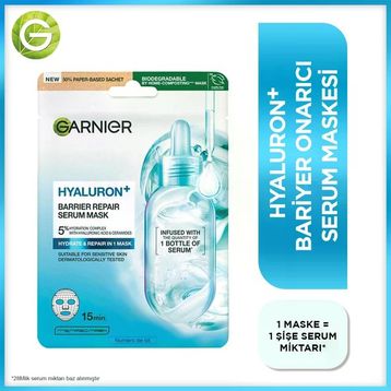 Garnier Hyalüron+ Bariyer Onarıcı Serum 2x28 gr Yüz Maskesi