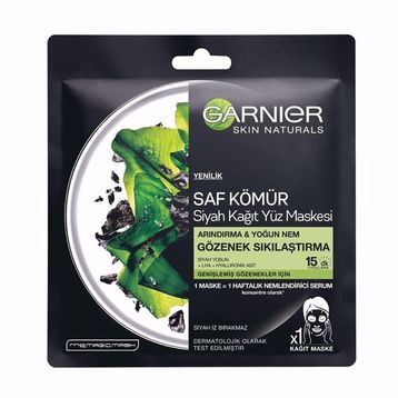 Garnier Kömürlü Kağıt Siyah Yosun Yüz Maskesi