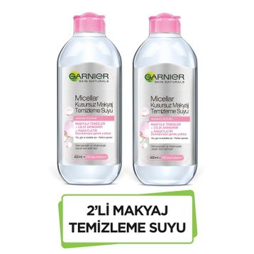 Garnier Micellar Gülsuyu 2x400 ml Kusursuz Makyaj Temizleme Suyu