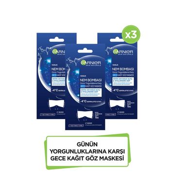 Garnier Nem Bombası Ferahlatıcı 32 gr 3'lü Kağıt Maske