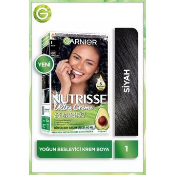 Garnier Nutrisse 1.0 Siyah Besleyici Kalıcı Krem Saç Boyası