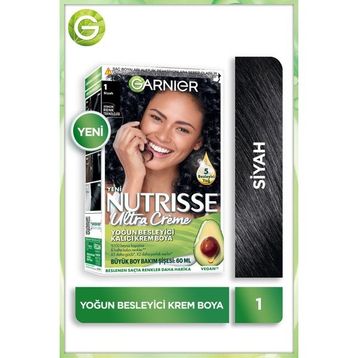 Garnier Nutrisse 1 Siyah 60 ml Saç Boyası