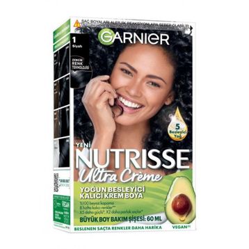 Garnier Nutrisse 1 Siyah 60 ml Saç Boyası