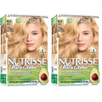 Garnier Nutrisse 9.3 Altın Sarısı 2 Adet Krem Saç Boyası