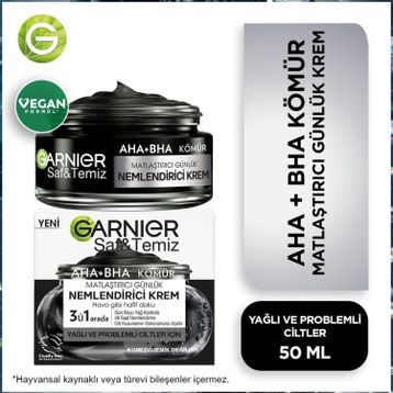 Garnier Saf Temiz Kömür Matlaştırıcı 50 ml Günlük Nemlendirici Krem